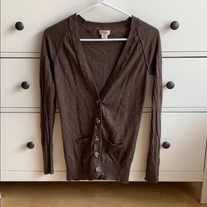 Mossimo Supply Co Brown button Cardigan